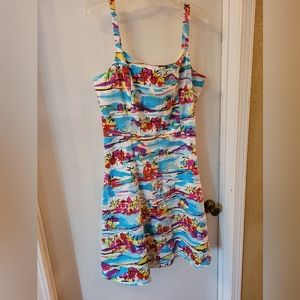 (3207)K & Company Sleeveless Back Zip Fit & Flare Sundress Size 12